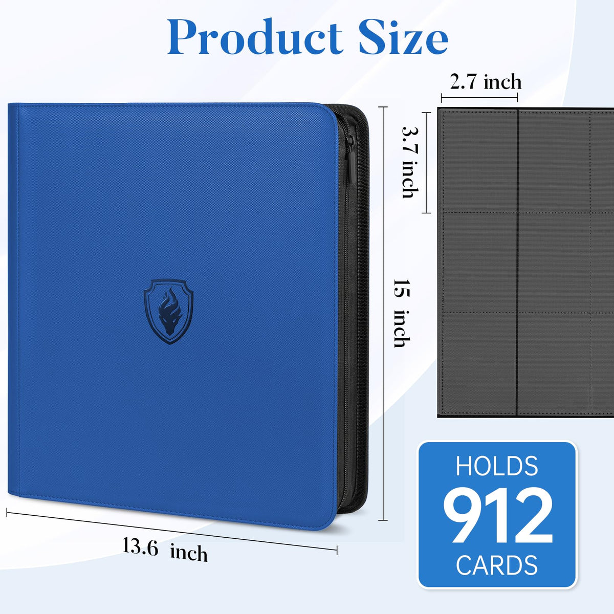 Fabmaker Premium Zip Card Binder padded outer case protects from bending