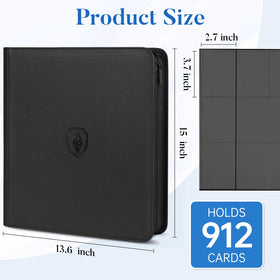 Fabmaker Premium Zip Card Binder side-loading pockets ease card insertion and reduce spills
