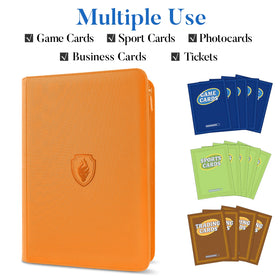 Fabmaker Premium Zip Card Binder side view highlighting sturdy zipper and water resistance.