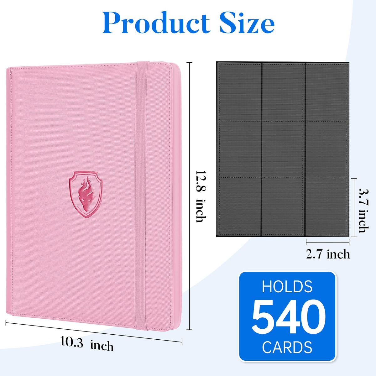 Fabmaker embossed front cover adds style while protecting cards.