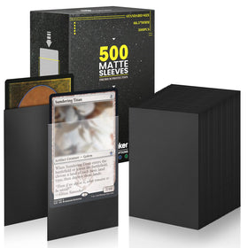 Fabmaker standard black card sleeves front clear for visibility and protection.