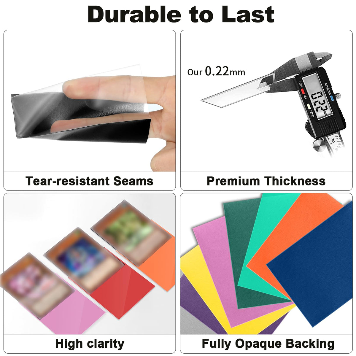 Fabmaker non-pvc acid-free sleeves protect cards from wear and preserve colors.