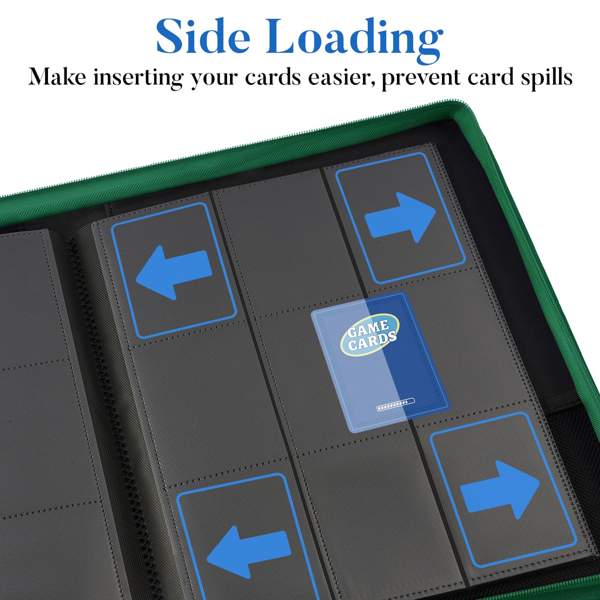 Water-resistant exterior guards cards during travel or storage.