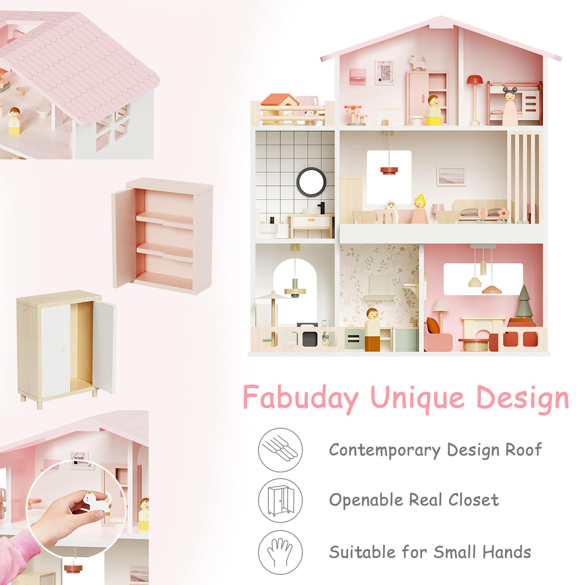 Fabuday dollhouse family scene encourages memory-making play.