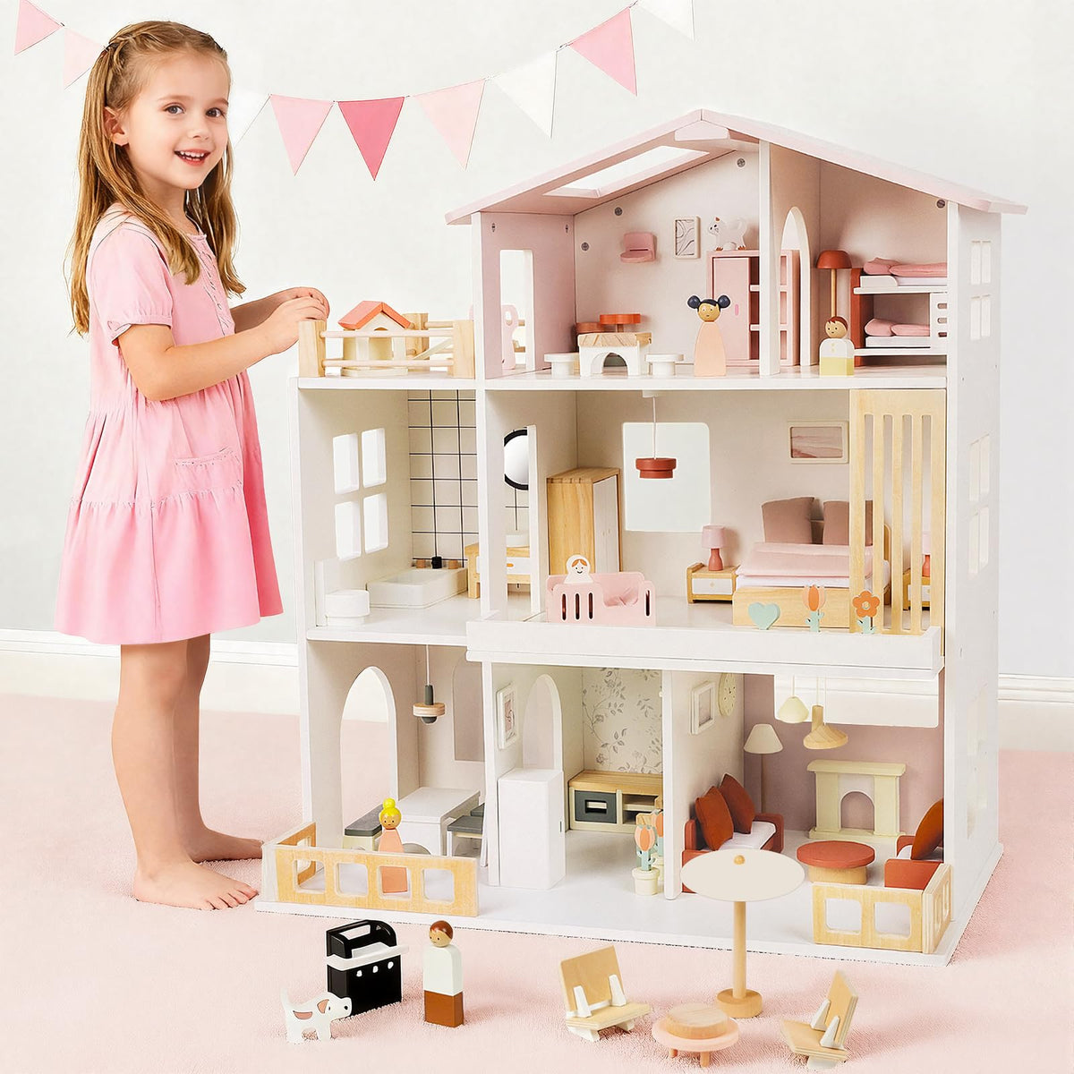 Fabuday dollhouse living room setup sparks cozy family storytelling.