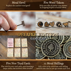 Facade Games Salem 1692 wood tokens add tactile depth to strategy.