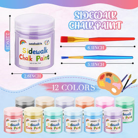 Faccito eight-brush set for easy sidewalk painting and blending.