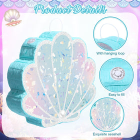 Faccito Seashell pattern detail adds festive sparkle to party area.
