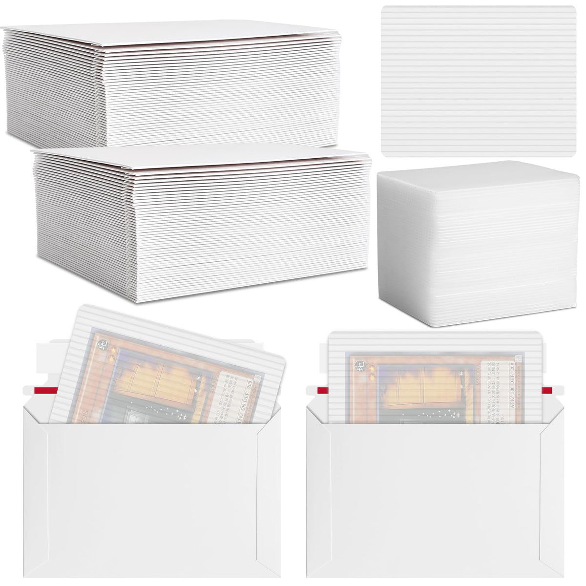 Faccito trading-card shipping set with private, secure envelopes and protectors.