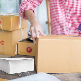 Faccito transparent shields enable visual verification before mailing.