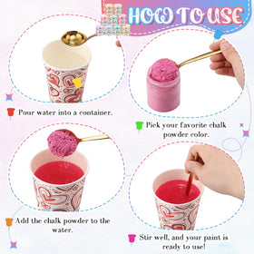 Faccito water-mix technique to create custom chalk hues.