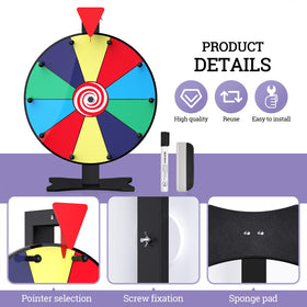 Facilife prize wheel with detachable base for simple storage between events