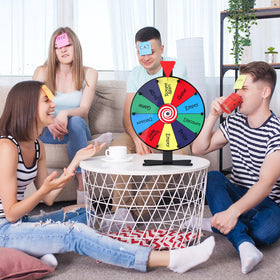 Facilife prize wheel stand displayed on a table