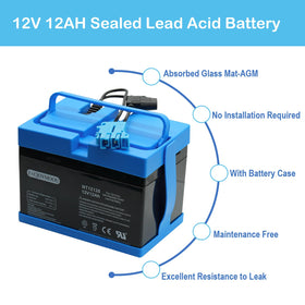FACJOYMOOU 12V battery for Peg Perego Gator XUV durable battery