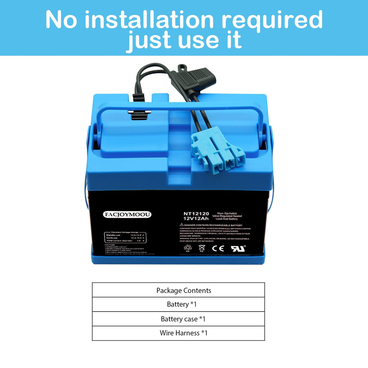 FACJOYMOOU 12V battery for Polaris Outlaw consistent performance