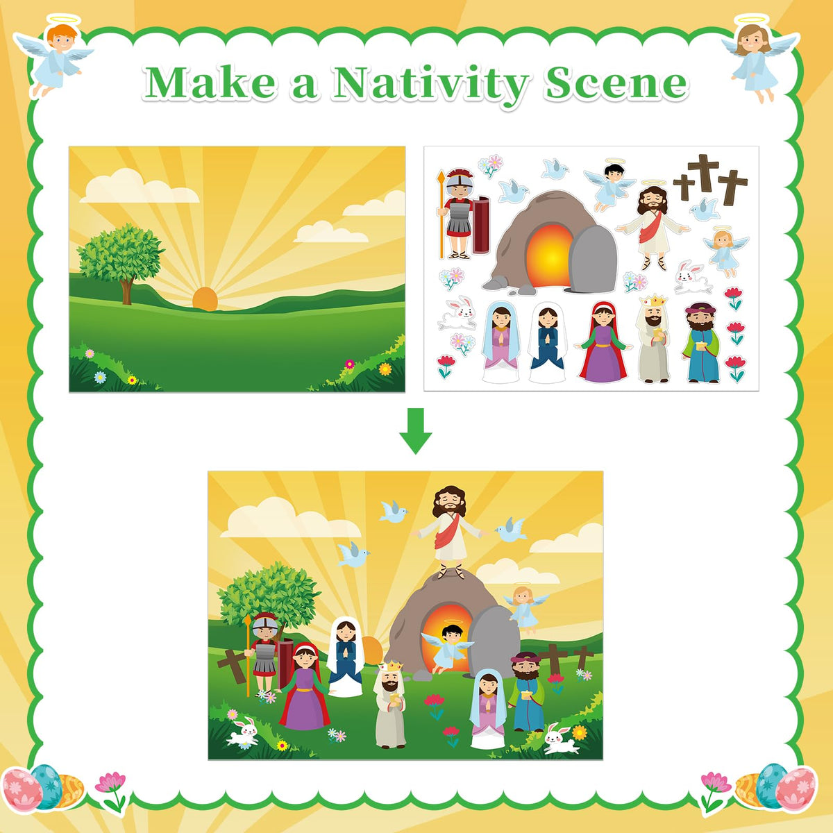 FaCraft Easter party favor stickers suitable for festive classroom decor.