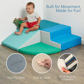 SoftScape foam steps provide gentle surfaces for crawling and climbing.