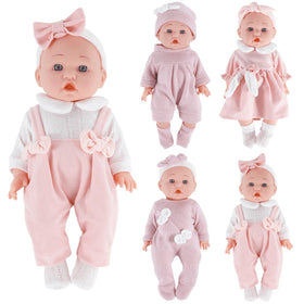 FADALEA 12-inch doll clothes four-pack ready for quick dressing.