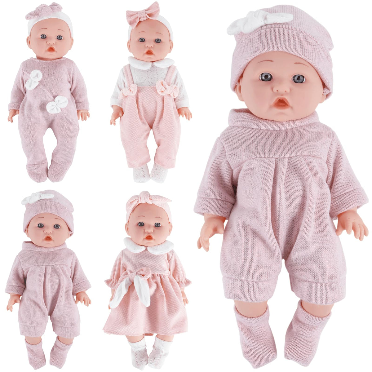 FADALEA 12inch doll clothes pack outfit for easy dressing and versatile play.