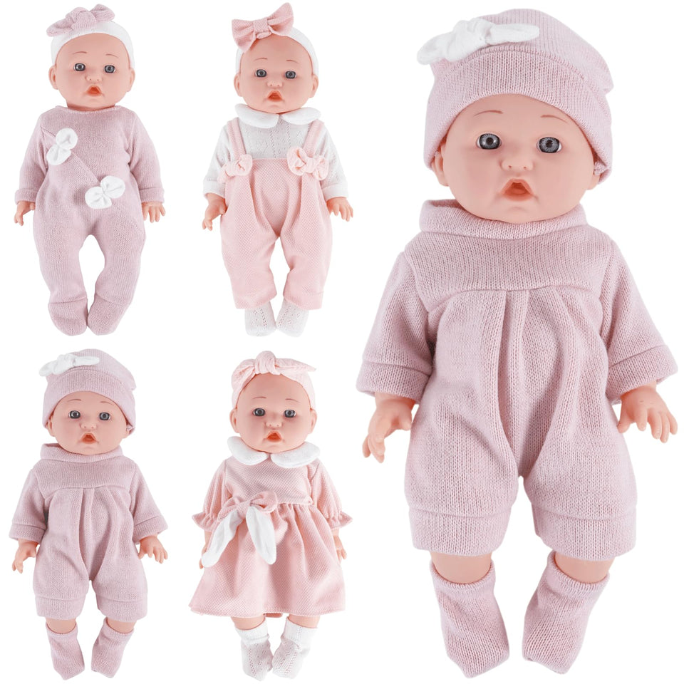 FADALEA 12inch doll clothes pack outfit for easy dressing and versatile play.