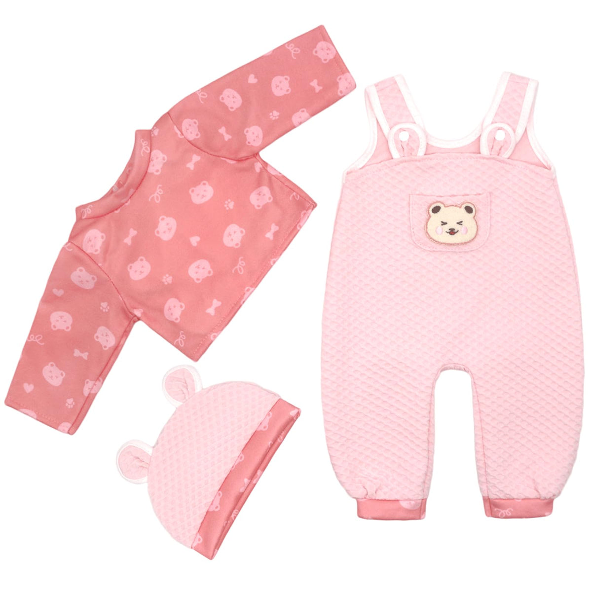 FADALEA doll clothes collection with hats: coordinated ensembles