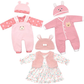 FADALEA reborn doll clothes 18-22in set: soft fabrics for easy dressing