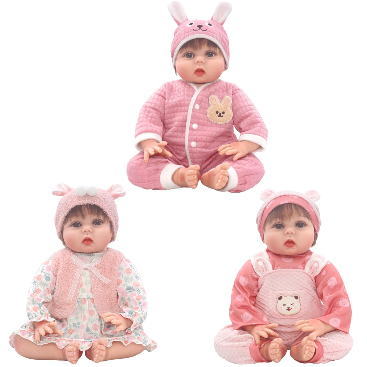 FADALEA doll hats 18-22in: complete look with cozy accents