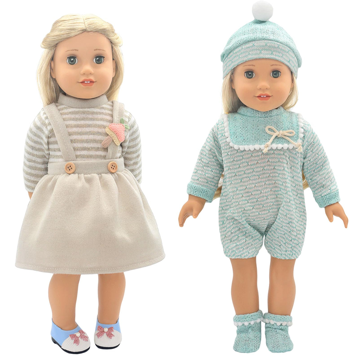 FADALEA soft-material back-closure doll clothes ideal for quick dressing.
