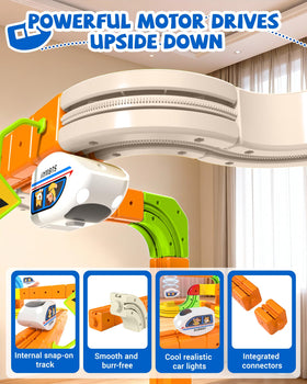 FADAWU train bridge and curves expanding indoor play scenarios