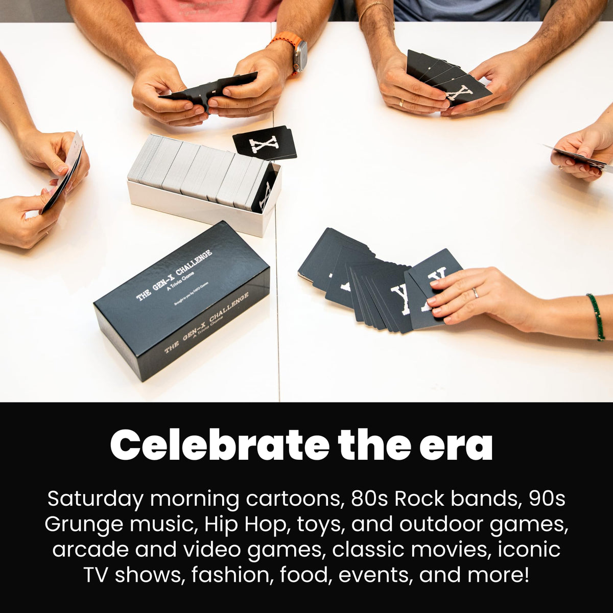 FAFO GAMES Gen-X Challenge players around table — perfect for social game nights.