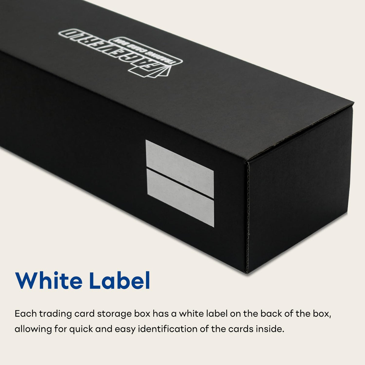 Fageverld box front view highlights sleek black design for display.