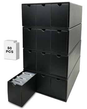 Fageverld trading card storage box with drawers for quick access.