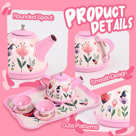 Fairy Toona tea party set plates and teacups ready for a charming tea service