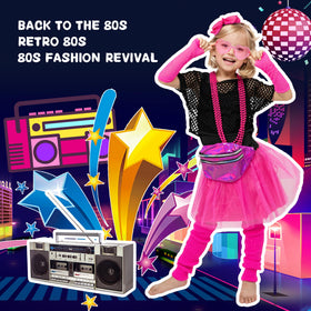 Fairycece 80s outfit headband boosts retro look for dress-up moments