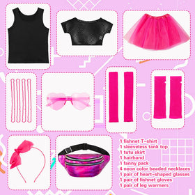 Fairycece 80s outfit skirt completes the dance-ready retro look