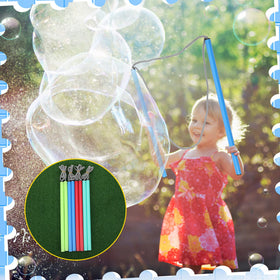 FairySandy giant bubble wand blue supports fun, creative bubble science outdoors.