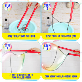 FairySandy red giant bubble wands versatile use for parks and beaches