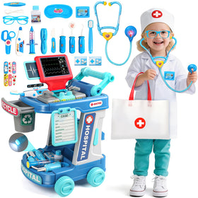 Fajiabao doctor cart rolling with lights for immersive pretend play
