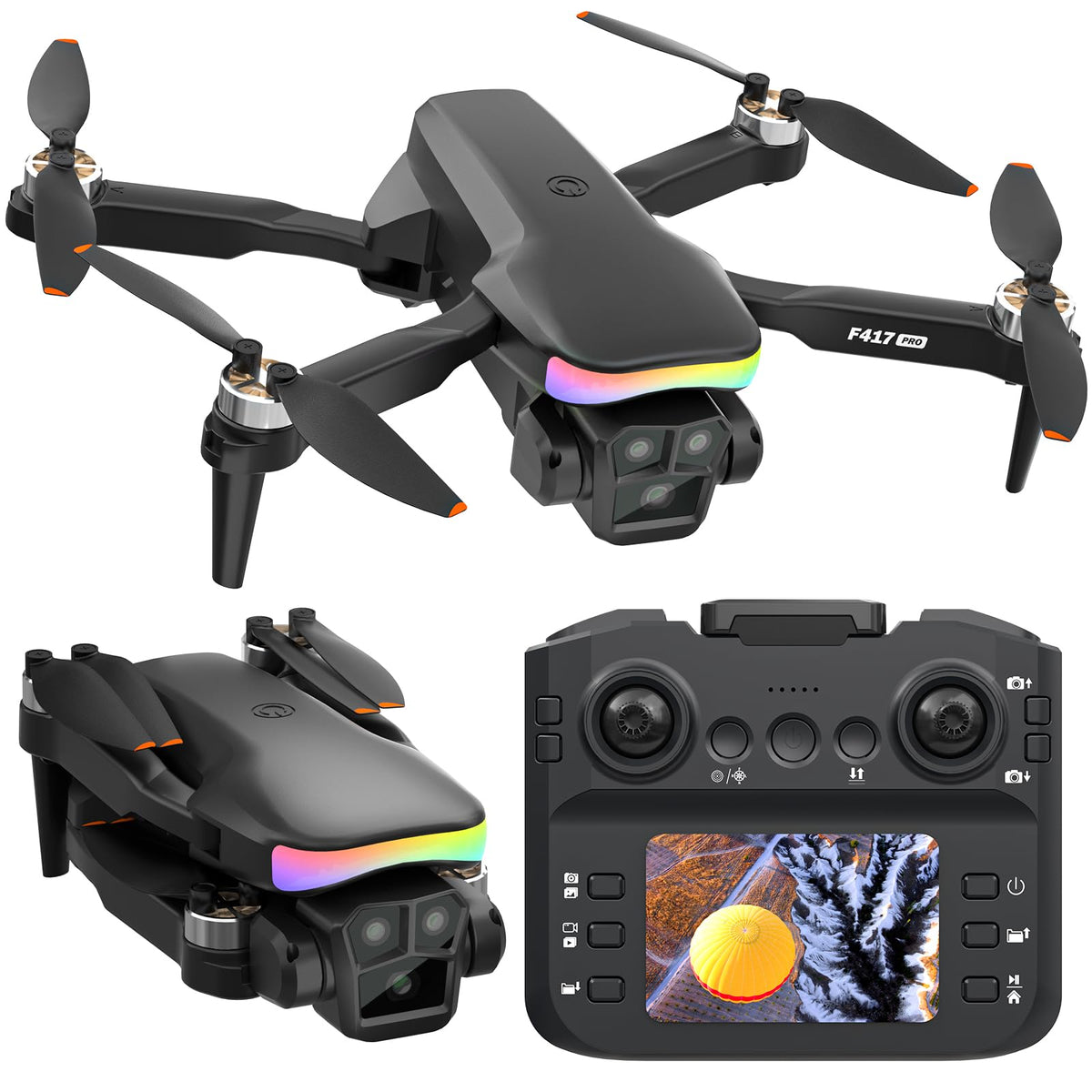 FAKJANK F417PRO drone with screen remote for phone-free FPV learning
