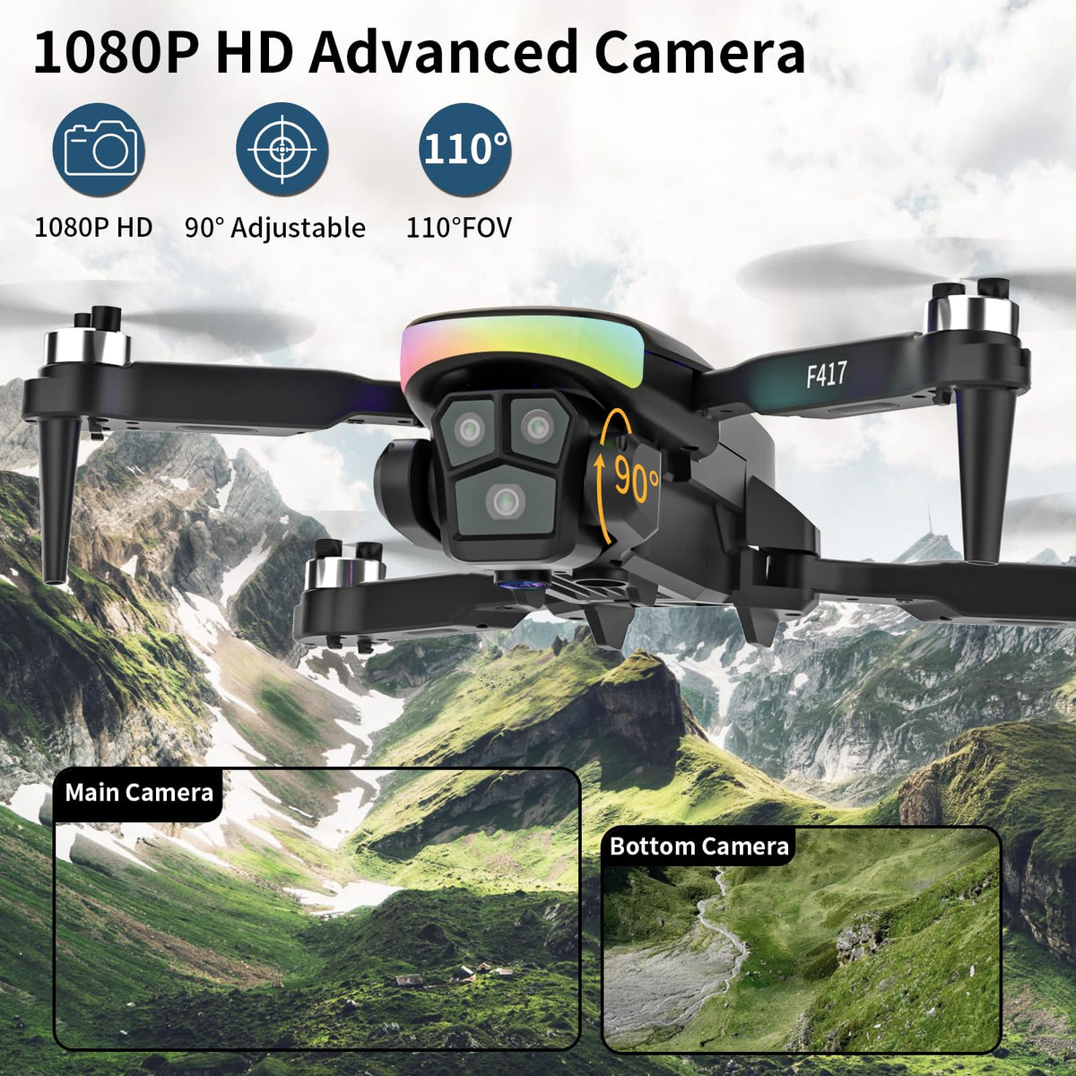 FAKJANK Mini Drone 1080p camera for crisp aerial footage