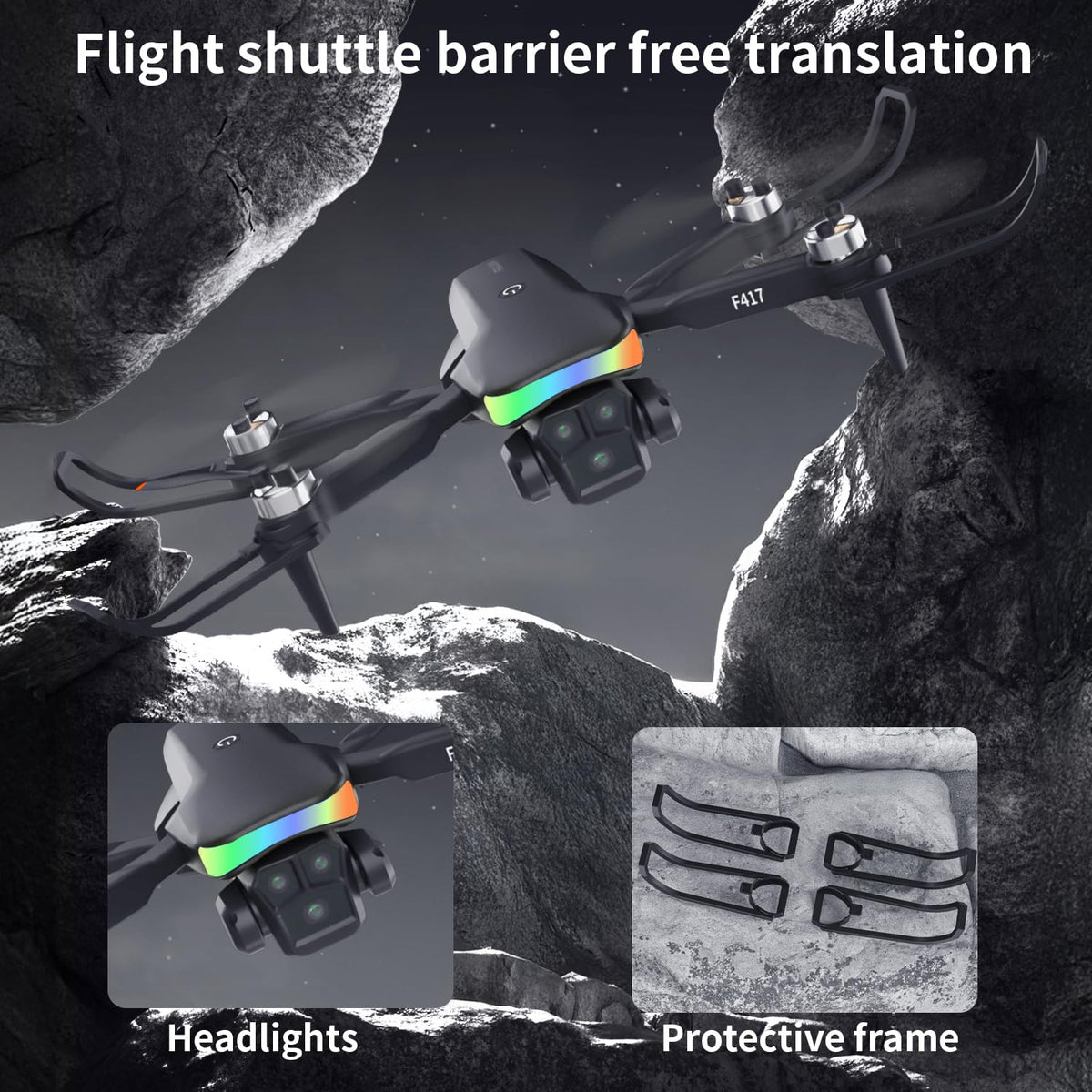 FAKJANK Mini Drone 1600mAh battery for longer flight time