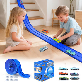 FALDAA 15ft flexible race track extended for long, immersive play sessions.