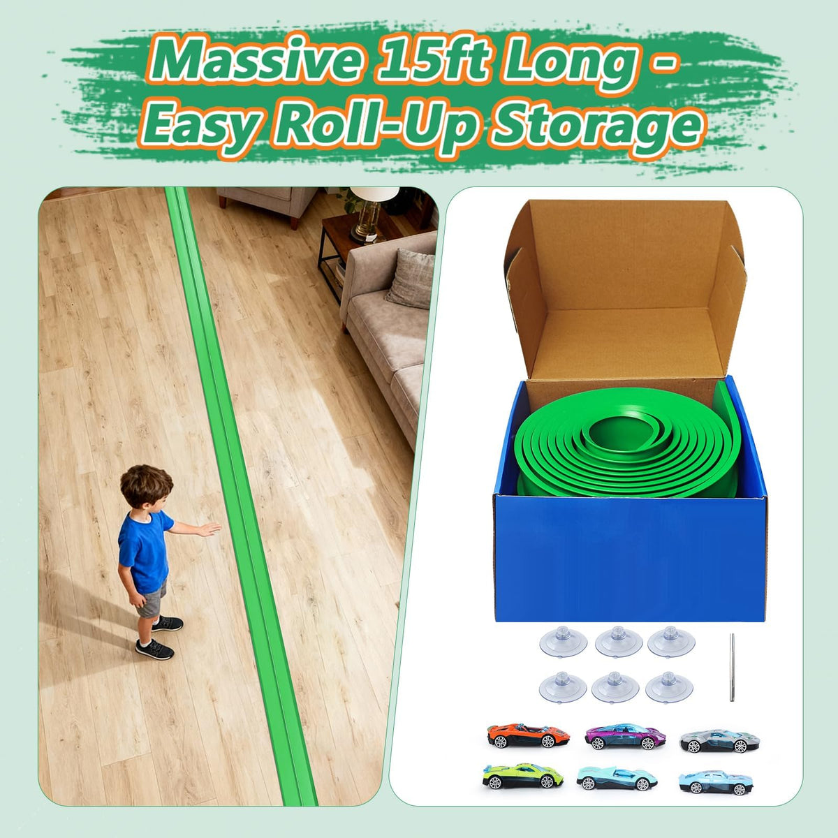 FALDAA multiple cars race on the flexible track for competitive fun