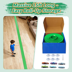 FALDAA multiple cars race on the flexible track for competitive fun