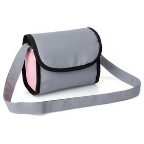 FALVIA stroller in gray and pink for realistic pretend play.