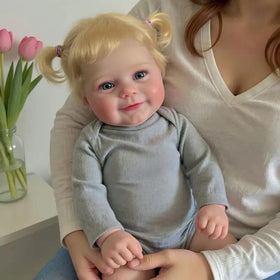 FALVIA Reborn baby doll 20 inch child interaction demonstrates safe, imaginative play