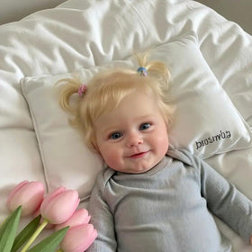 FALVIA Reborn baby doll 20 inch rooted hair close-up for styling and care