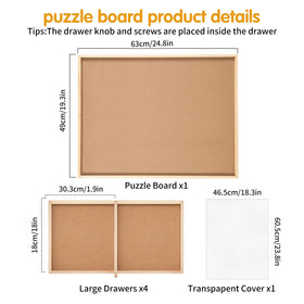 FAMILON puzzle board cover mat protects pieces while you work.