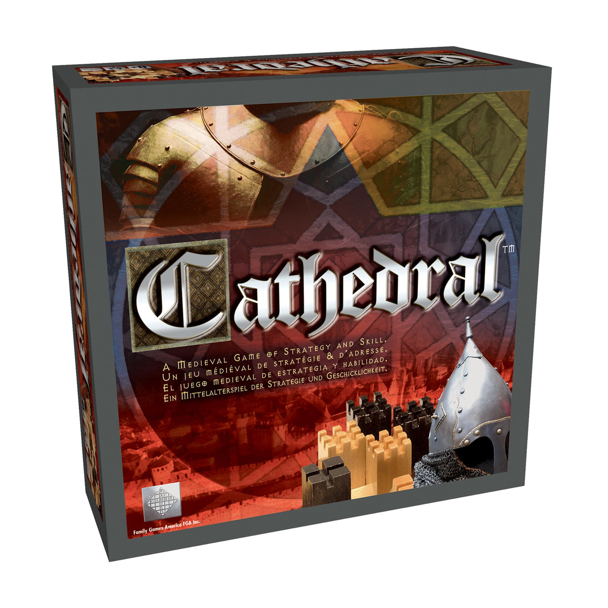 Family Games Cathedral Classic board with hardwood pieces for strategic two-player play