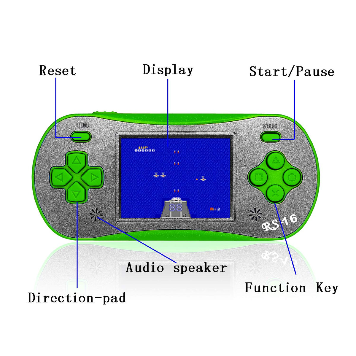 FAMILY POCKET RS16 compact body fits small hands for easy travel play.